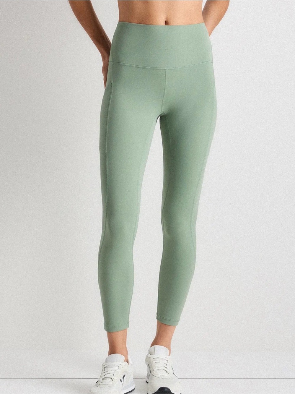 Quince Ultra-Form High-Rise Pocket Legging in Sea Spray Green Size M
